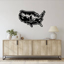 Hiking USA Metal Wall Art – Outdoor Adventure Trail Nature Home Decor
