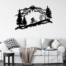 Mountain Biker Metal Wall Art – MTB Cycling Sports Wall Decor
