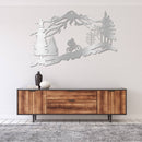 Mountain Biker Metal Wall Art – MTB Cycling Sports Wall Decor