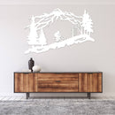 Mountain Biker Metal Wall Art – MTB Cycling Sports Wall Decor