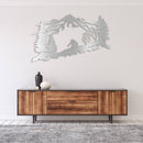 Mountain Skier Metal Wall Art – Ski Lodge Winter Sports Wall Decor