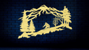 Mountain Skier Metal Wall Art – Ski Lodge Winter Sports Wall Decor