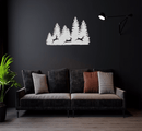 Three Forest Deers Metal Wall Art – Wildlife Nature Rustic Cabin Home Decor
