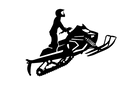 Snowmobiler - Metal Wall Art