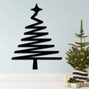 Abstract Christmas Tree Metal Wall Art – Modern Holiday Home & Office Decor