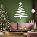Abstract Christmas Tree - Metal Wall Art