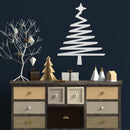 Abstract Christmas Tree Metal Wall Art – Modern Holiday Home & Office Decor