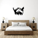 Duck & Deer Mountain Metal Wall Art – Hunting Wildlife Nature Cabin Decor