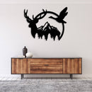 Duck & Deer Mountain Metal Wall Art – Hunting Wildlife Nature Cabin Decor