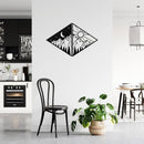 Day and Night Mountains Metal Wall Art – Dual Scene Landscape Home Decor