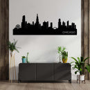 Chicago Skyline Metal Wall Art – City Skyline Urban Home & Office Decor