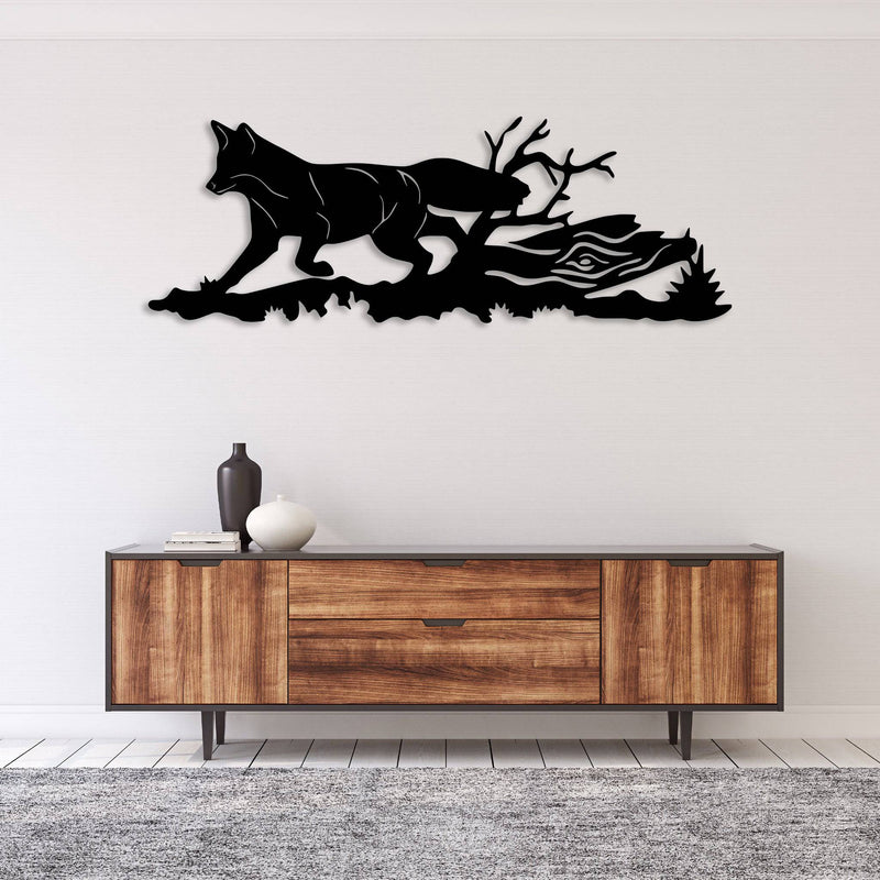 Running Fox - Metal Wall Art