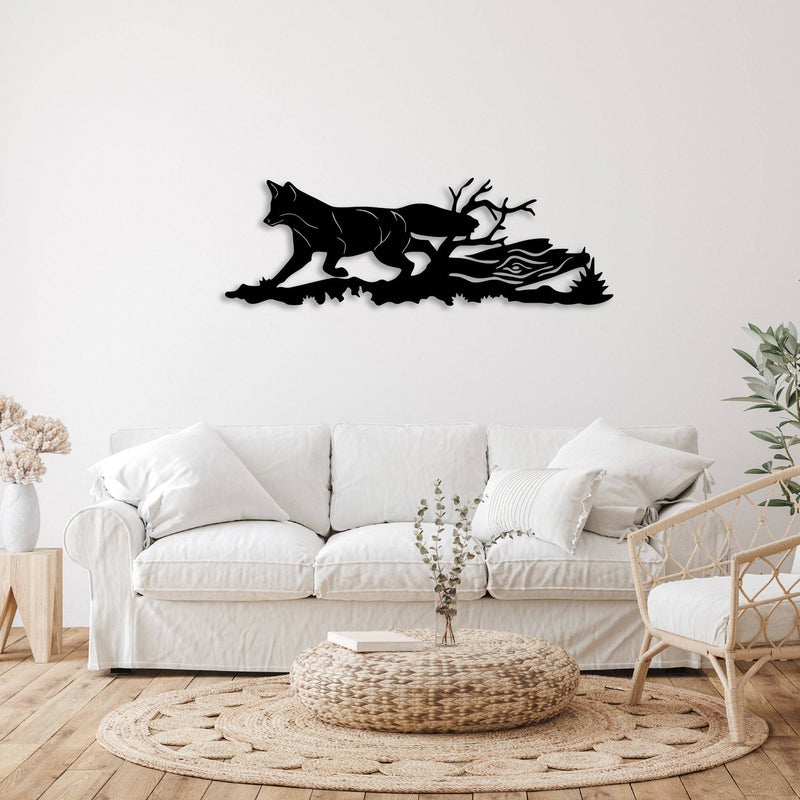 Running Fox - Metal Wall Art