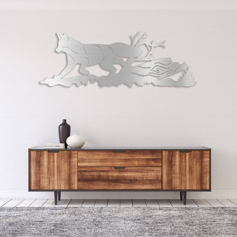 Running Fox - Metal Wall Art