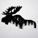 Moose Metal Wall Art – Rustic Wildlife Cabin & Lodge Home Decor
