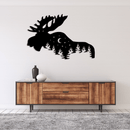 Moose Metal Wall Art – Rustic Wildlife Cabin & Lodge Home Decor