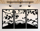 Sakura Cherry Blossom Metal Wall Art – Japanese Floral Spring Home Decor