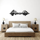 Mountain Range Reflection Metal Wall Art – Lake View Landscape Home Decor