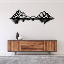 Mountain Range Reflection Metal Wall Art – Lake View Landscape Home Decor