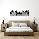 Geometric Mountains 3 Piece Metal Wall Art Set – Modern Abstract Wall Decor
