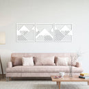 Geometric Mountains 3 Piece Metal Wall Art Set – Modern Abstract Wall Decor