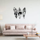 Feathers Metal Wall Art – Boho Nature Spiritual Home Decor