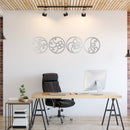 Four Circle Elements - Metal Wall Art