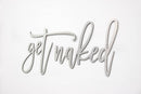 Get Naked Metal Wall Art – Funny Bathroom Wall Decor