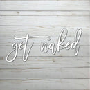 Get Naked Metal Wall Art – Funny Bathroom Wall Decor