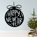 Happy New Year Ornament - Metal Wall Art