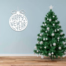 Happy New Year Ornament - Metal Wall Art
