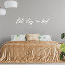 Let's Stay In Bed Metal Wall Art – Funny Bedroom Quote Home Decor
