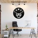 Moon Owl Metal Wall Art – Celestial Bird Night Sky Nature Home Decor