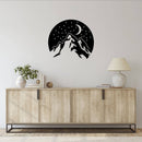 Mountain Night Metal Wall Art – Night Sky Stars Scenic Nature Home Decor