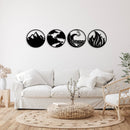 Nature's Four Elements Metal Wall Art – Earth Wind Fire Water Home Decor