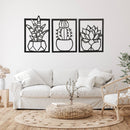 Succulents Metal Wall Art – Botanical Plant Lover Home Decor