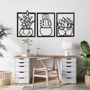 Succulents Metal Wall Art – Botanical Plant Lover Home Decor