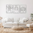 Succulents Metal Wall Art – Botanical Plant Lover Home Decor