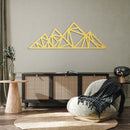 Geometric Triangle Mountains Metal Wall Art – Modern Abstract Minimalist Wall Decor
