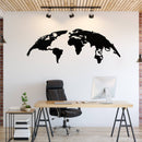 World Map Metal Wall Art – Travel Decor for Home Office & Living Room