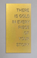 Gold in Your Story Metal Wall Art – Inspirational Quote Motivational Home Decor