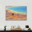 Yellowstone Prismatic Spring Print Metal Wall Art – Wyoming National Park Colorful Decor