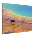 Yellowstone Prismatic Spring Print Metal Wall Art – Wyoming National Park Colorful Decor