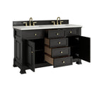 James Martin Brookfield 60" Double Bathroom Vanity, Black Onyx