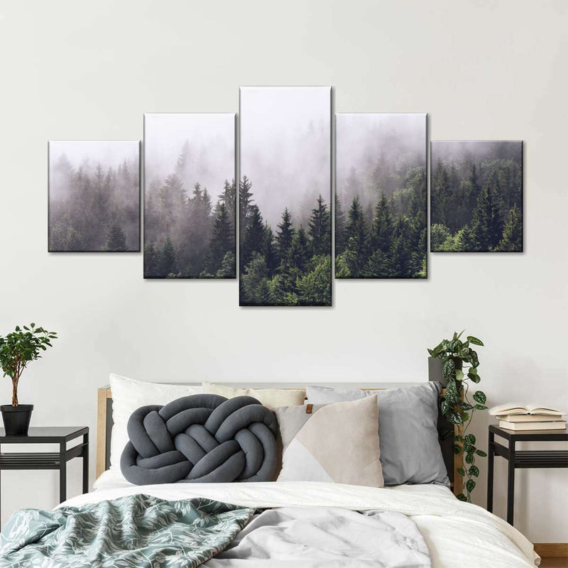 Hazy Pine Forest Wall Art