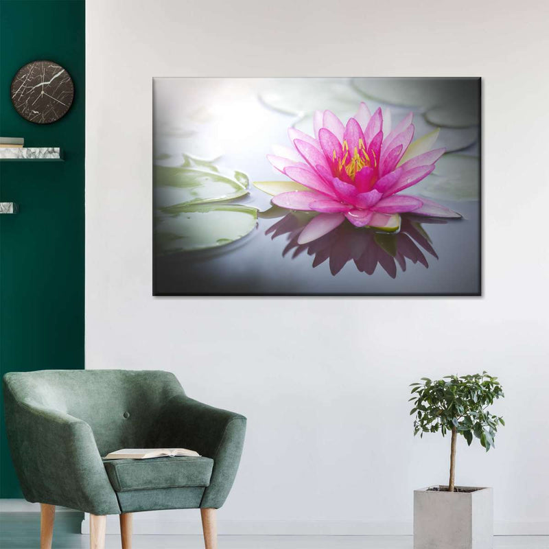 Beaming Pink Lotus Wall Art