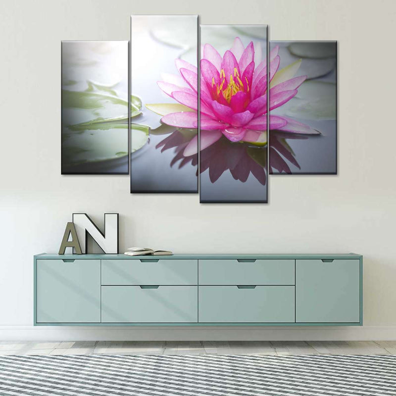 Beaming Pink Lotus Wall Art