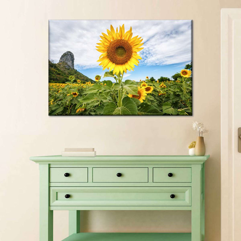 Golden Sunflower Wall Art