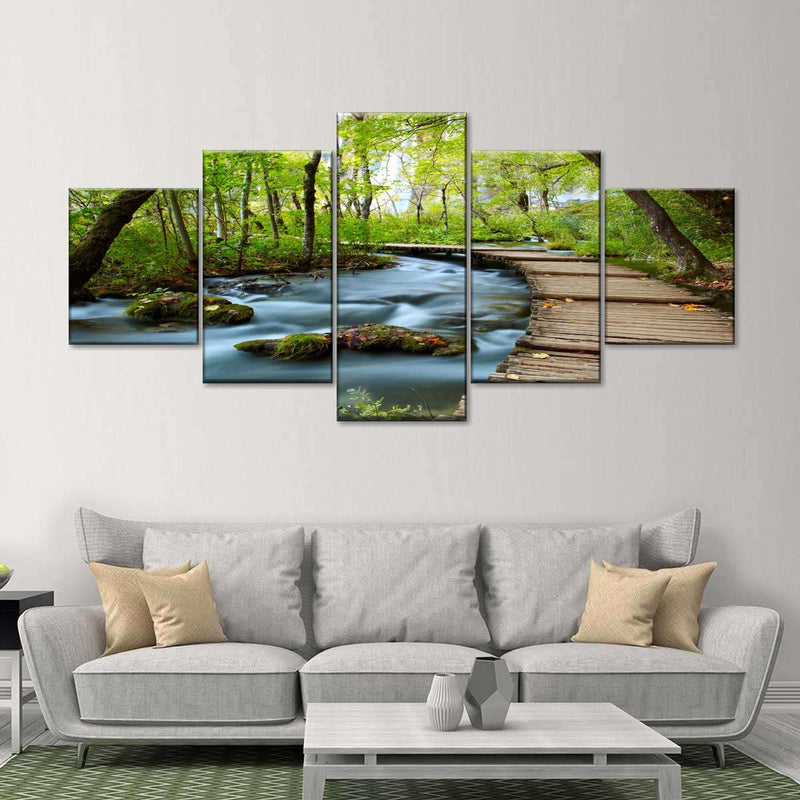 Boardwalk In The Forest Wall Art