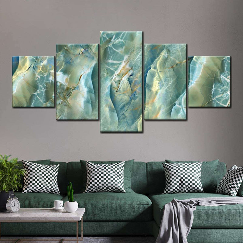 Abstract Green Marble Surface Wall Art